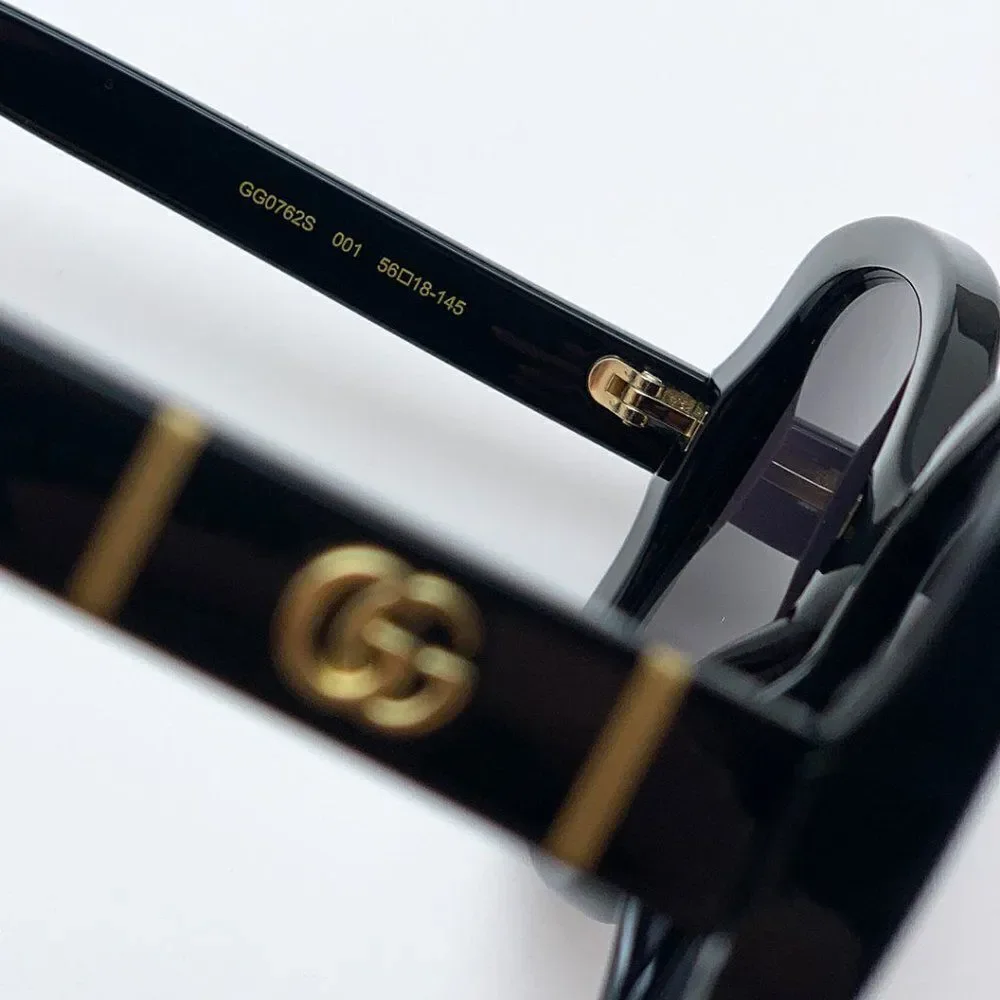 Brand NEW Gucci GG0762S  001 Black Gray Gradient Square Women Sunglasses